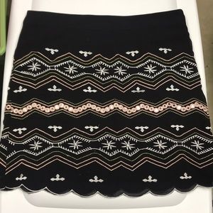 Embroidered mini skirt